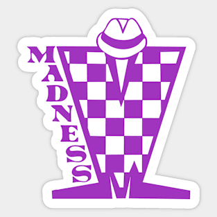 Madness Checkerboard HD - Purple Sticker